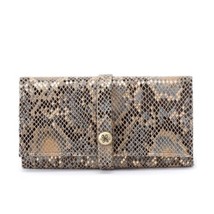 HOBO Allure Leather Jewelry Roll Case, Travel Jewelry Case, Tan Snakeskin, NWT - £43.59 GBP
