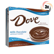 3x Packs Dove Milk Chocolate Pudding Filling | 4 Servings Per Pack | 3.03oz - £12.43 GBP