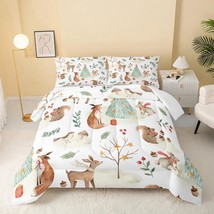 Comforter Twin Size,Rabbit Deer Comforter Set For Kids Teens Girls Boys,3Pcs Bed - £67.22 GBP