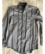 Men’s Medium Blue Tronto Uomo Pearl Snap Western Shirt - £10.27 GBP