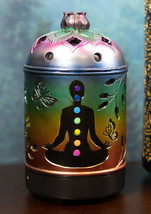 Ebros Rainbow 7 Chakra Colors Lotus Wheel Essential Oil Diffuser Aromatherapy - £47.06 GBP