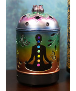 Ebros Rainbow 7 Chakra Colors Lotus Wheel Essential Oil Diffuser Aromath... - £47.89 GBP