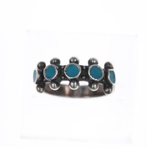 sz4.5 40&#39;s-50&#39;s Navajo Curio sterling snake eye ring - £27.35 GBP