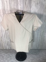 SB Fashion Scrubs Top - Tan - Mock Wrap - Womens sz XL - pre-owned - EUC - $17.60 CAD