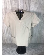 SB Fashion Scrubs Top - Tan - Mock Wrap - Womens sz XL - pre-owned - EUC - $244.42 MXN