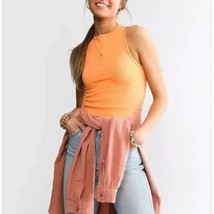 Free People Intimately Hayley Racerback Brami Tank Top in Sunny Peach NWT - £22.28 GBP