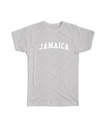 Jamaica : Gift T-Shirt Flag College Script Calligraphy Country Jamaican ... - $24.99