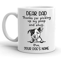 Personalized Pit Bull Coffee Mug, Bully Dad,Custom Dog Name, Customized ... - £11.76 GBP