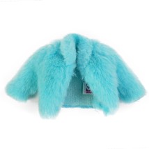 2000 Barbie Fashion Wardrobe Blue Faux Fur Coat Jacket 27788 y2K Winter - £7.04 GBP