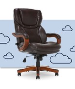 Serta Big And Tall Executive Office Chair With Wood Accents Adjustable, ... - £325.90 GBP