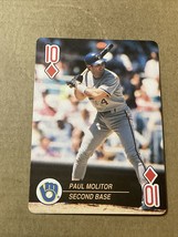 1992 Bicycle Baseball Aces Playing Card Paul Molitor Brewers - £1.99 GBP