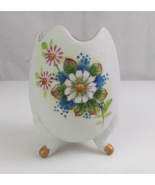 Vintage Lefton China Hand Painted Floral 4.75&quot; Cracked Egg Vase 8221 Japan - £9.12 GBP