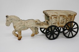 Cast Iron Ice Wagon Horse Toy Cart Buggy - £20.38 GBP