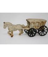 Cast Iron Ice Wagon Horse Toy Cart Buggy - $25.59