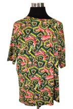 NEW with Tags LuLaRoe Tunic Top Women&#39;s Size  Large Geometric Multicolor 3/4 - £11.74 GBP