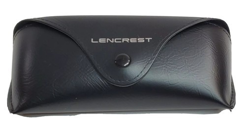 Eyeglass Case Black Snap Closure Lencrest Travel Carry Protect Glasses - £7.22 GBP