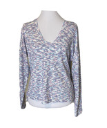 New CODEXMODE Sweater Size Medium Space Dye Blue Purple Knit V-neck  - $14.84
