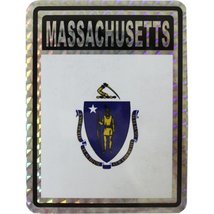 AES Wholesale Lot 12 State of Massachusetts Reflective Decal Bumper Sticker - £14.60 GBP