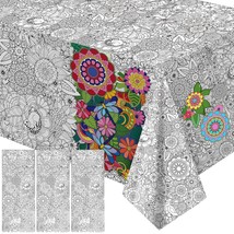 3 Pcs Giant Coloring Poster Bulk Jumbo Mandala Coloring Table Cover Diy Drawing  - $28.99