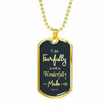 Express Your Love Gifts Fearfully and Wonderfully Made Necklace Stainless Steel  - £43.02 GBP