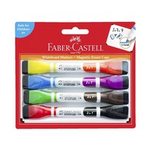 Faber-Castell Whiteboard Markers with Magnetic Eraser Caps - £15.93 GBP