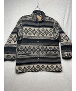 VTG Woolrich Jacket Blanket Coat Wool Aztec Southwest Boho SZ L Oversize... - $178.99