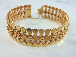 Womens Elegant Vintage Estate 14K Yellow Gold Bracelet 57.4g E4191 - £5,327.85 GBP