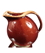 Hull Oven Proof USA Brown Drip Glaze Pottery Pitcher w/Ice Lip Country E... - $319.69 MXN
