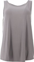 G by Giuliana EcoLuxe Mixed Media Hi-low Sleeveless Tank (Grey, 2X) - £12.26 GBP