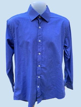 English Laundry Mens Solid Blue Long Sleeve Button Down Dress Shirt Size Large - £26.51 GBP