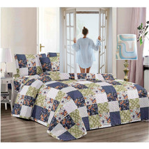 Floral Bedspread Set   Quilted Queen King Multicolor Bedspreads Patchwork Quilt - £43.46 GBP+