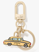 Kate Spade NYC Big Apple Yellow Taxi Cab Key Chain Fob KJ065 Gold NWT $99 Retail - £35.57 GBP