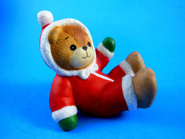 Lucy &amp; Me Bear 3&quot; Enesco 1991 in Red Christmas snowsuit Excellent condition - £9.48 GBP