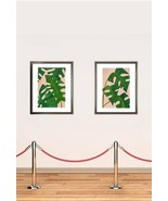 A3 Size Monstera Original Painting, Tropical Plants Diptych, Botanical A... - £64.10 GBP