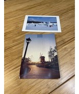 Vintage Lot of 2 Windmill STreetlight Snow Japan Travel Souvenir Postcar... - €8,55 EUR