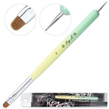 IvyL Nail Art Brush &amp; Dotting Tool w/ Ombre Color Wood Handle (Size 8, 1pc) - £21.23 GBP