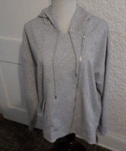 Michael Kors Pearl Heather Zipper Hoodie Sweatshirt Nwt Size L - £39.96 GBP