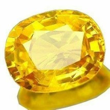 11.25 Ratti Cultured Yellow Sapphire Gemstone Certified Cultured Pukhraj Stone - £14.24 GBP