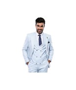 Men 3pc European Vested Suit WESSI J.VALINTIN Extra Slim Fit JV14 Sky Bl... - €129,86 EUR Men 3pc European Vested Suit WESSI J.VALINTIN Extra Slim Fit JV14 Sky Bl... - €129,86 EUR