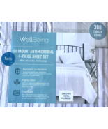 Wellbeing 300 Thread Count 4 Pc. Sheet Set TWIN Resistant to Bacteria Re... - $729.00 MXN