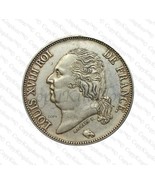 1818 I France 5 Francs Louis XVIII Bare Head A Very Rare &amp; Sort After CO... - $14.99