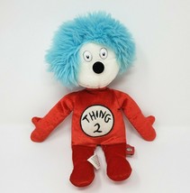 12&quot; Dr Seuss Universal Studios Thing 2 Stuffed Animal Plush Toy Doll Blue Hair - £22.28 GBP