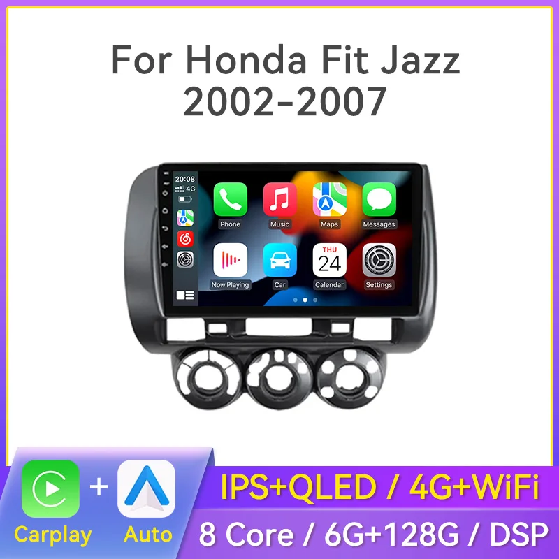 2 Din Android 10.0 Car Stereo Radio Multimedia Video Player For Honda Fit Jazz - £108.37 GBP+