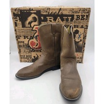 Justin JB3001 Temple Roper Boots Leather Cowboy Mens Size 9.5 D Classic ... - $69.99