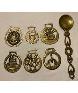 Lot of 7 Antique to Vintage Brass Medallions - $89.09
