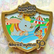 Disney Dumbo Limited Edition 2000 50th Anniversary Attraction Crest Pin - £31.64 GBP