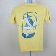 Guy Harvey Vintage Aftco Men&#39;s T-shirt Size Small Yellow TL13 - £6.99 GBP