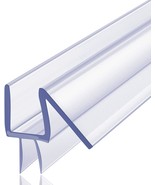 Premium Frameless Shower Door Bottom Seal Strip For, 3/8” X 39”, Clear V... - £26.24 GBP