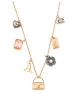COACH Mini Tabby/ Rexy &amp; Iconic Charms  CZ Crystals Necklace - $99.95