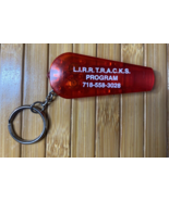 Keychain Whistle Flashlight LIRR TRACKS Program Key Ring FOB Working Red... - $10.00